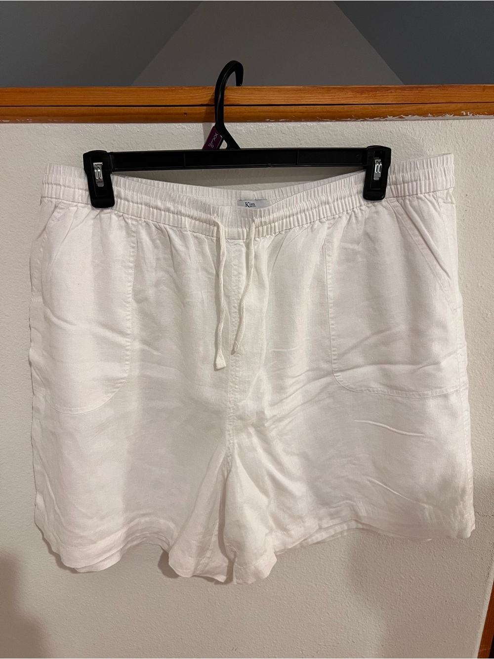 Kim Rogers White Women's Linen Shorts